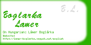 boglarka lamer business card
