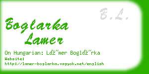 boglarka lamer business card